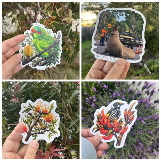 Australian Wildlife Sticker Pack (4 Stickers)
