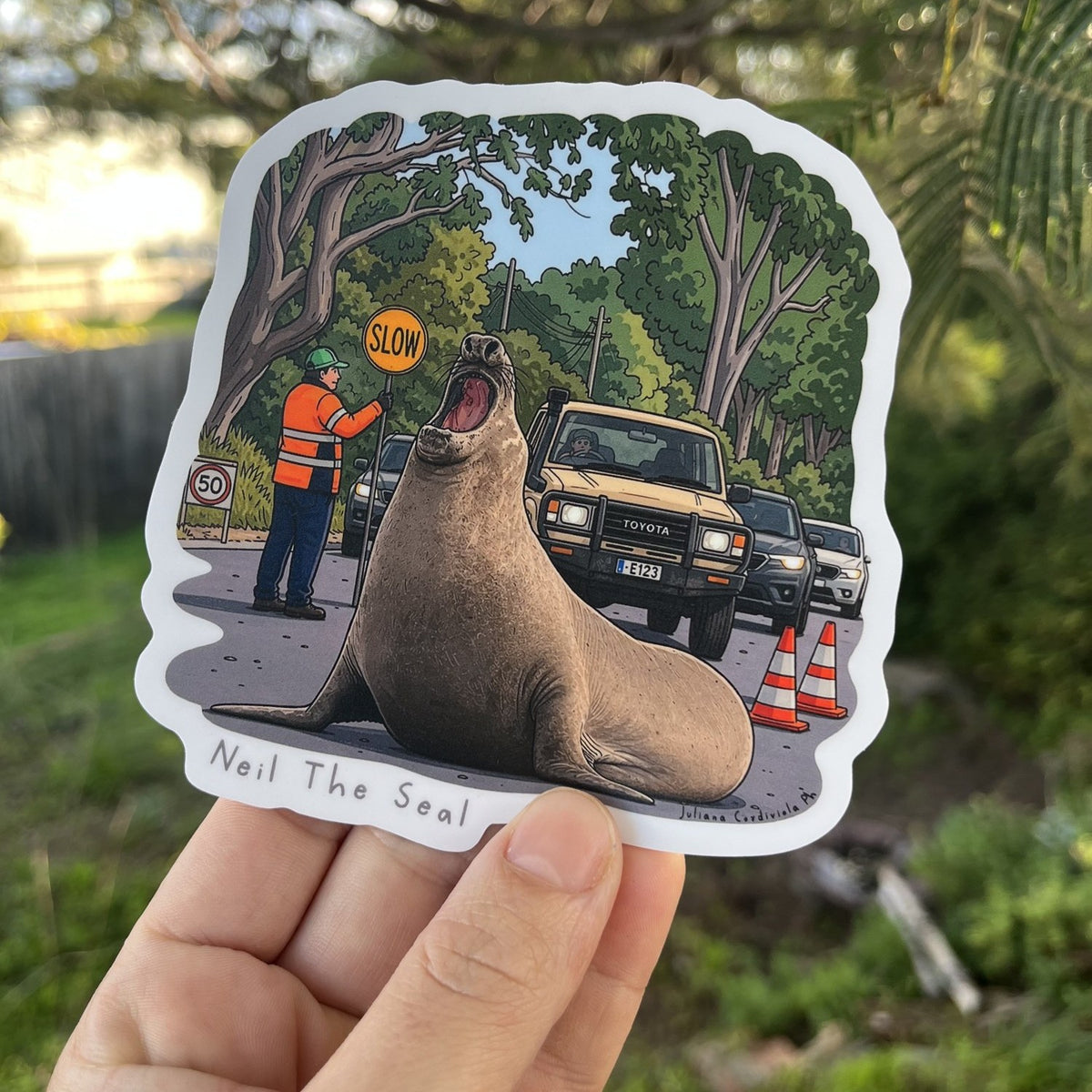 Neil the Seal Sticker